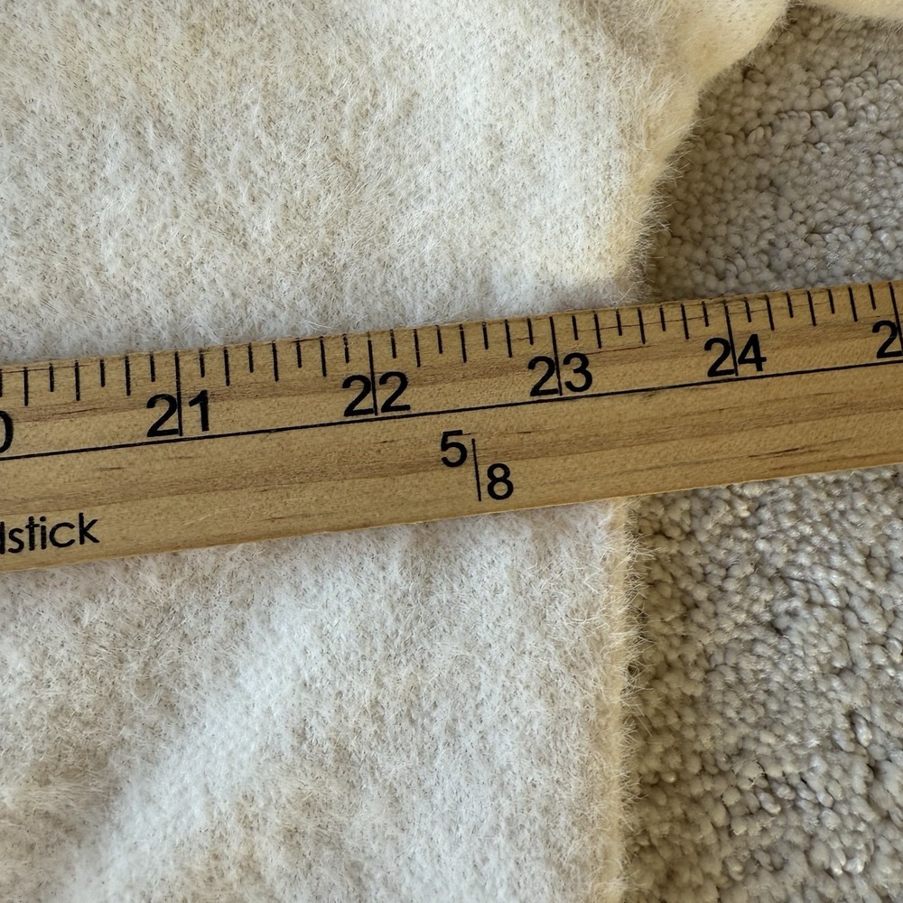 Maeve Cozy Ringer Sweatshirt Women S Ivory Beige Trim $118 New with tags - Picture 8 of 10